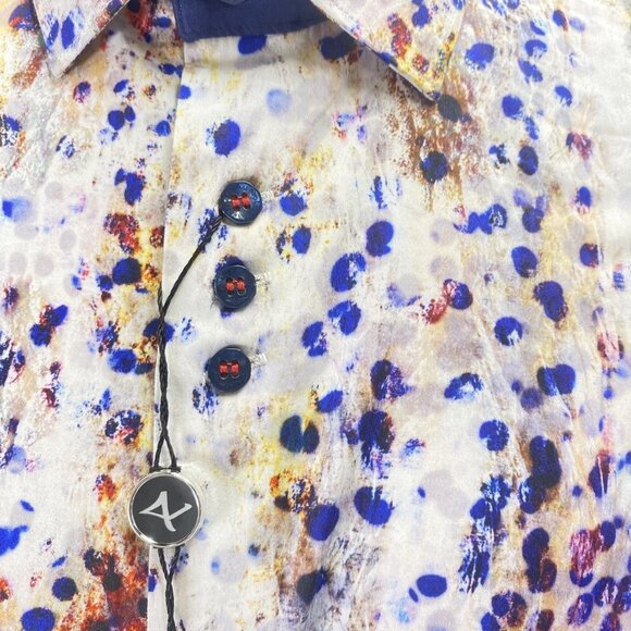 Au Noir Men’s Tongas Abstract Print Long Sleeve Button-Up Shirt Multicolo - Picture 13 of 16